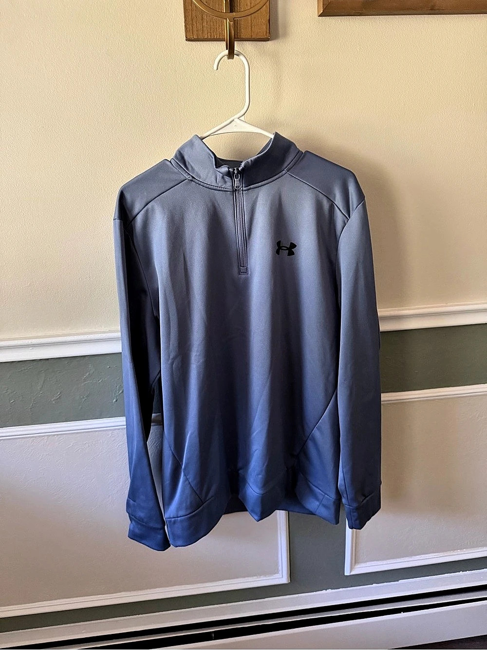 Under Armour CG Hybrid 1/2 Zip Men's Quarter Zip Blue Large Like New